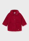 Baby Girl Red Faux Shearling Coat