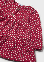 Baby Girl Red Polka Dot Tiered Dress