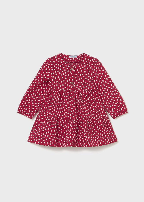 Baby Girl Red Polka Dot Tiered Dress