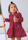 Baby Girl Red Polka Dot Tiered Dress