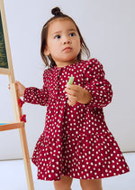 Baby Girl Red Polka Dot Tiered Dress