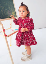 Baby Girl Red Polka Dot Tiered Dress