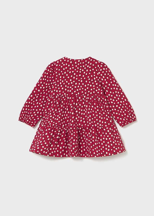 Baby Girl Red Polka Dot Tiered Dress