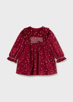 Baby Girl Red Velvet Dress (Mayoral)