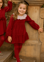 Baby Girl Red Velvet Ruffle Christmas Dress