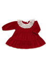 Baby Girl Red Velvet Ruffle Christmas Dress