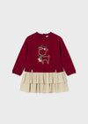 Baby Girl Reindeer Dress with Pleated Skirt (Mayoral)