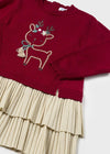 Baby Girl Reindeer Dress with Pleated Skirt (Mayoral)