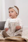 Baby Girl Sand Bear Dress with Tights (Tutto Piccolo)