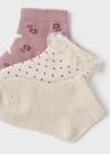 Baby Girl Set of 3 Socks - Floral & Polka Dot (Mayoral)