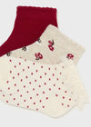 Baby Girl Set of 3 Socks - Floral & Polka Dot (Mayoral)