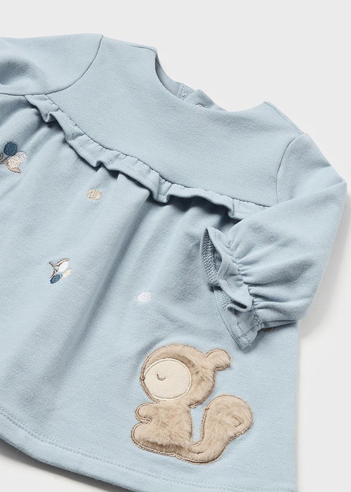 Baby Girl Squirrel Embroidered Dress (Mayoral)