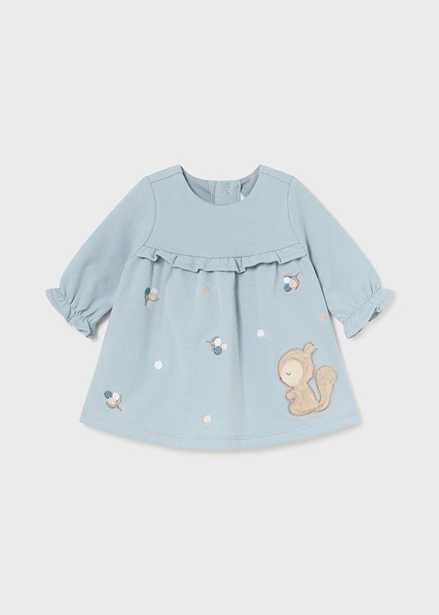 Baby Girl Squirrel Embroidered Dress (Mayoral)