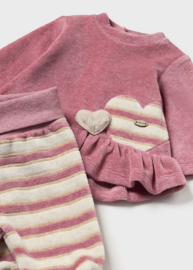 Baby Girl Top and Striped Leggings Set (Mayoral)