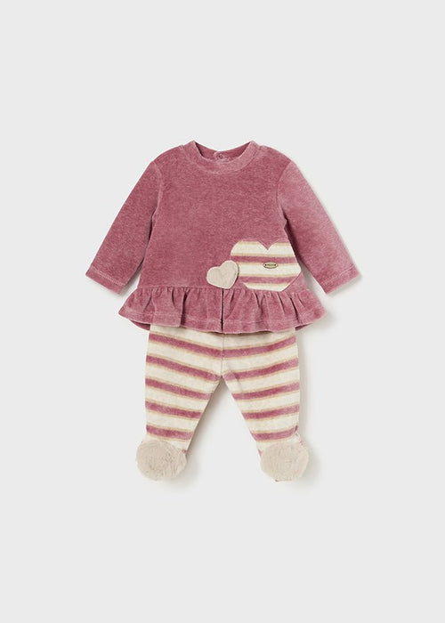 Baby Girl Top and Striped Leggings Set (Mayoral)