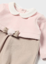 Baby Girl Velour Babygrow & Beret Set (Mayoral)