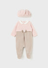 Baby Girl Velour Babygrow & Beret Set (Mayoral)