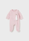 Baby Girl Velour Duck Babygrow Pink (Sold Separately) (Mayoral)