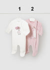 Baby Girl Velour Duck Babygrow Pink (Sold Separately) (Mayoral)