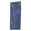 Baby Girl White Top & Floral Denim Trousers Set