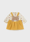 Baby Girl Yellow Bear Face Dress (Mayoral)