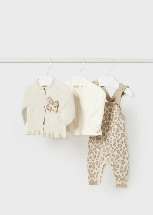 Baby Girls Beige Dungaree Set (mayoral)