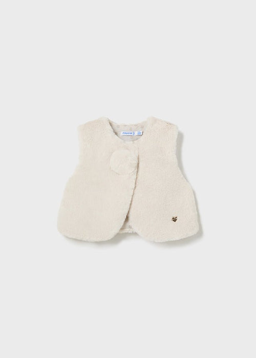 Baby Girls' Faux Fur Vest - Ivory (Mayoral)