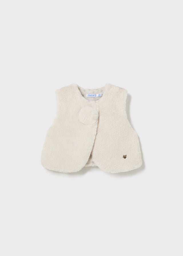 Baby Girls' Faux Fur Vest - Ivory (Mayoral)