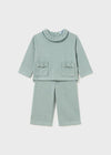 Baby Girls' Green 2 - Piece Set with Ruffle Collar (Mayoral)