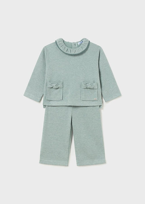 Baby Girls' Green 2 - Piece Set with Ruffle Collar (Mayoral)