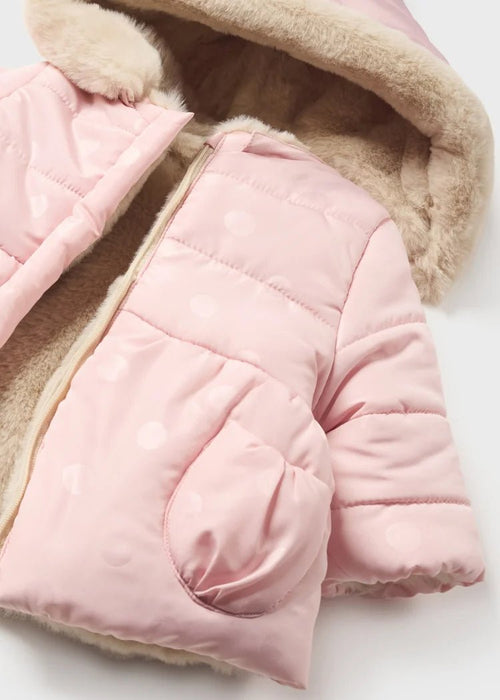 Baby Girls Pink & Beige Reversible Coat (mayoral)