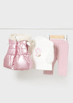 Baby Girls' Pink & Cream 3 - Piece Tracksuit Set (Mayoral)