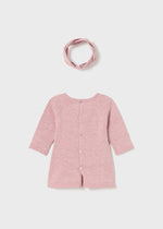 Baby Girls Pink Knitted Bear Dress Set (mayoral)