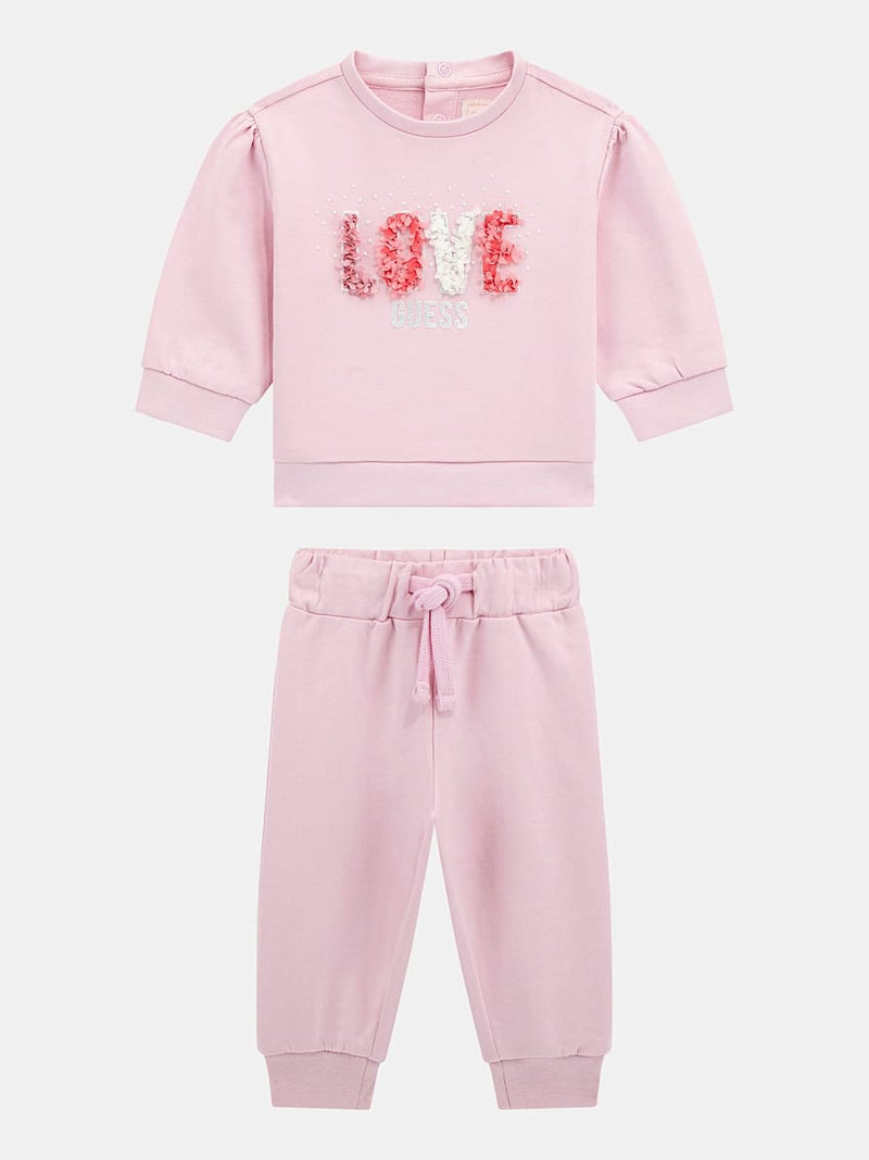 Baby Girls' Pink Love Tracksuit