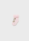 Baby Girls Pink Non - slip Teddy Ankle Socks (mayoral)