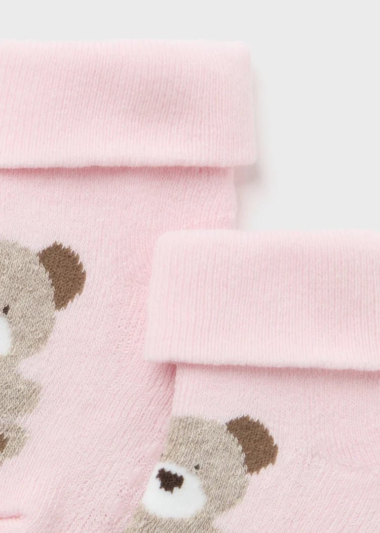 Baby Girls Pink Non - slip Teddy Ankle Socks (mayoral)