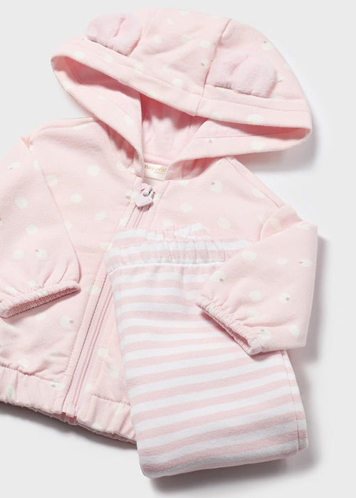 Baby Girls' Pink Polka Dot 3 - Piece Jacquard Tracksuit Set (Mayoral)