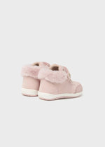 Baby Girls Pink Suede Leather Trainers (mayoral)