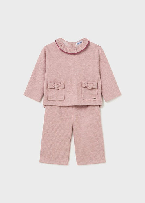Baby Girls' Pink Two - Piece Set with Ruffle Collar (Mayoral)