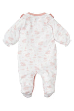 Baby Girls Pink & White Babygrow (Babidu)