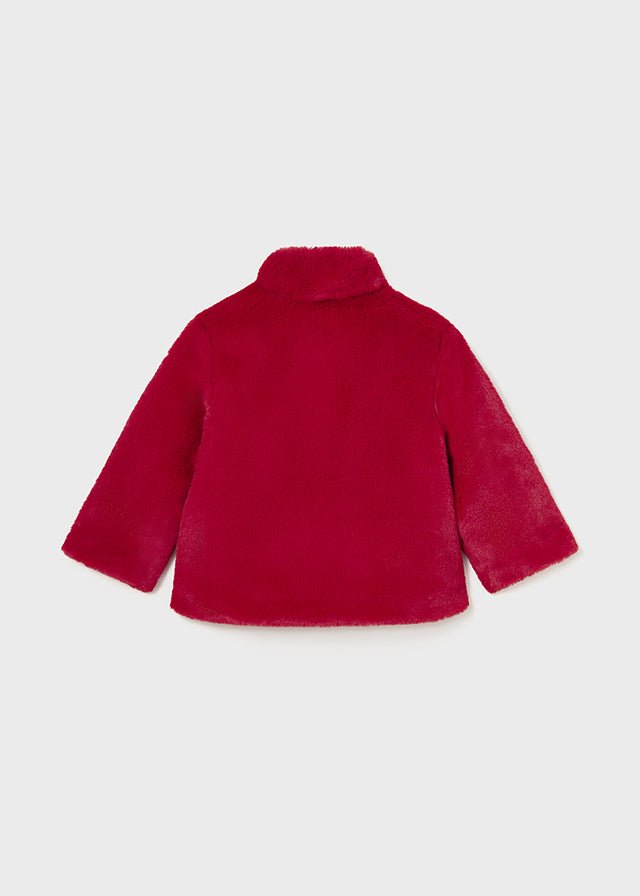 Baby Girls Red Faux Fur Jacket (mayoral)