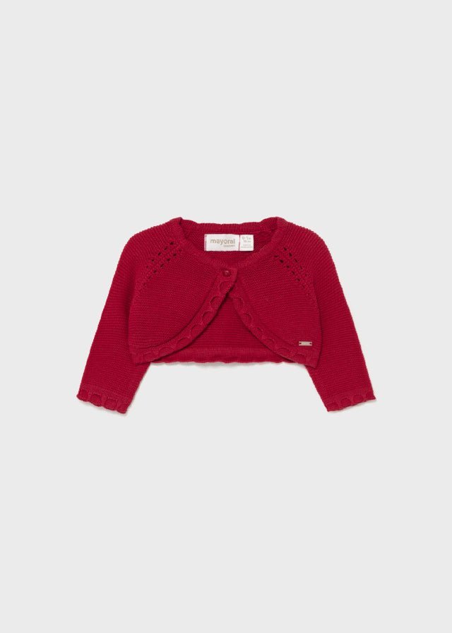 Baby Girls Red Knitted Cardigan (Mayoral)