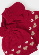 Baby Girls Red Knitted Hat Set (mayoral)