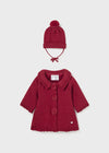 Baby Girls Red Knitted Pram Coat & Hat Set (Mayoral)