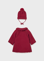 Baby Girls Red Knitted Pram Coat & Hat Set (Mayoral)