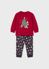 Baby Girls Red & Navy Blue Festive Pyjamas (Mayoral)