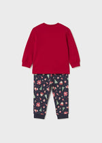 Baby Girls Red & Navy Blue Festive Pyjamas (Mayoral)