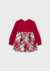 Baby Girls Red Tartan Check Christmas Dress (mayoral)