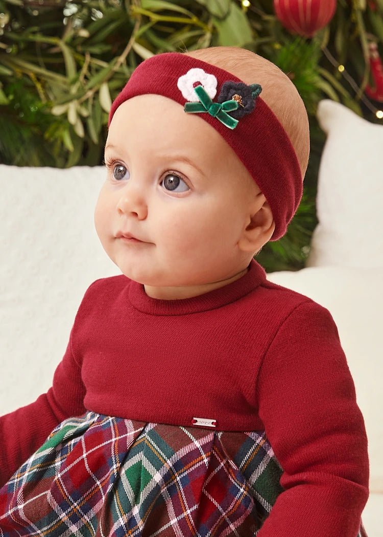 Baby Girls Red Tartan Dress Set Mayoral CottonKids.ie