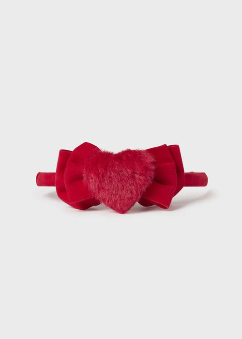 Baby Girls Red Velvet Bow Hairband (mayoral)